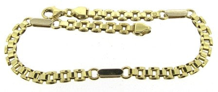 Vintage 9ct Yellow Gold Fancy Link Bracelet 8'