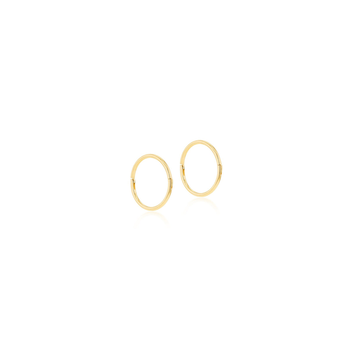 9ct Yellow Gold Hoop Earrings 8mm