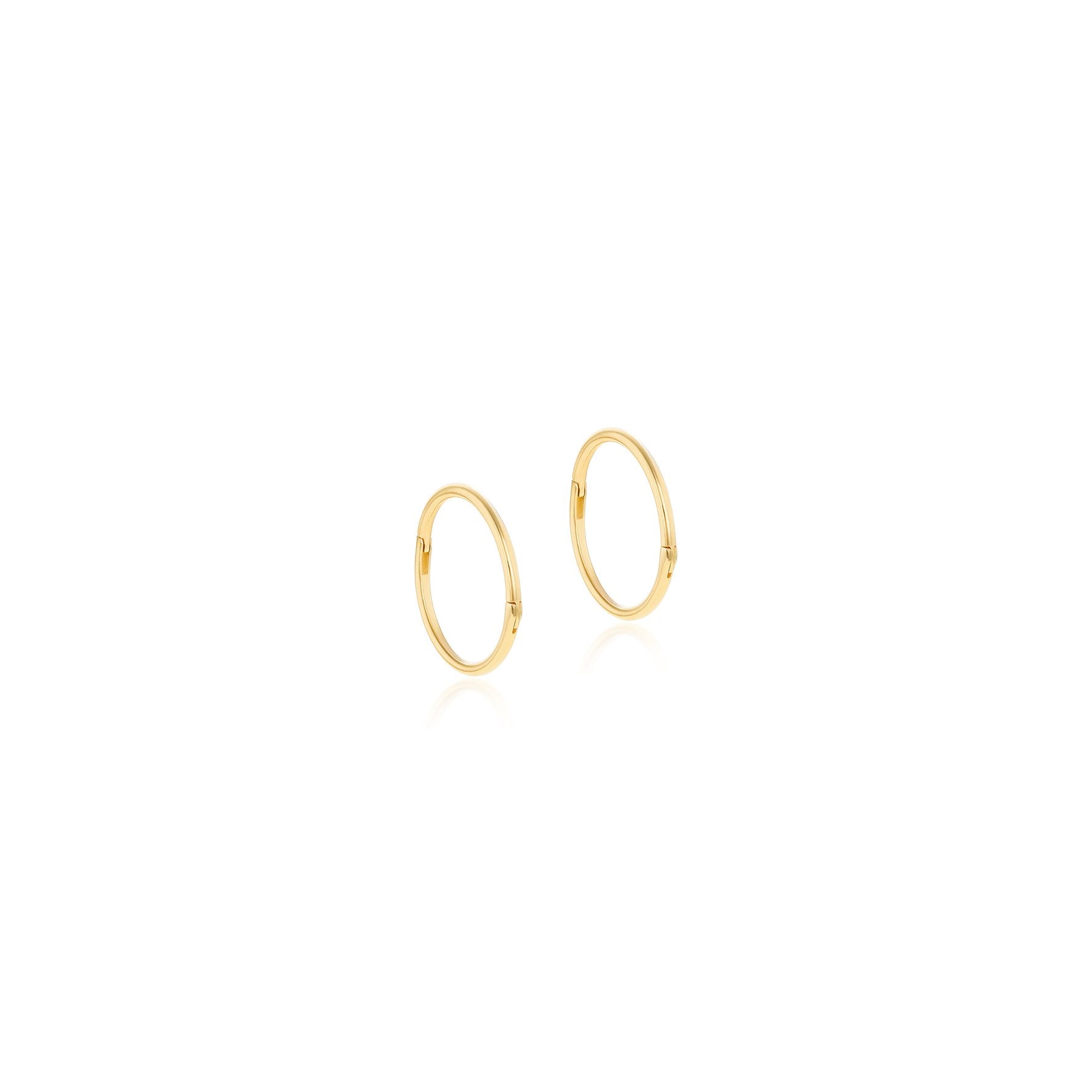 9ct Yellow Gold Hoop Earrings 8mm