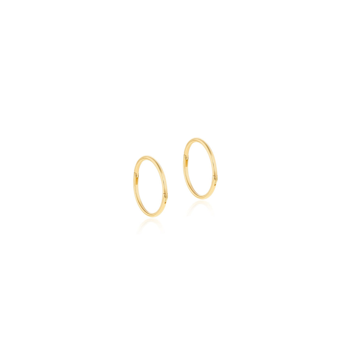 9ct Yellow Gold Hoop Earrings 8mm