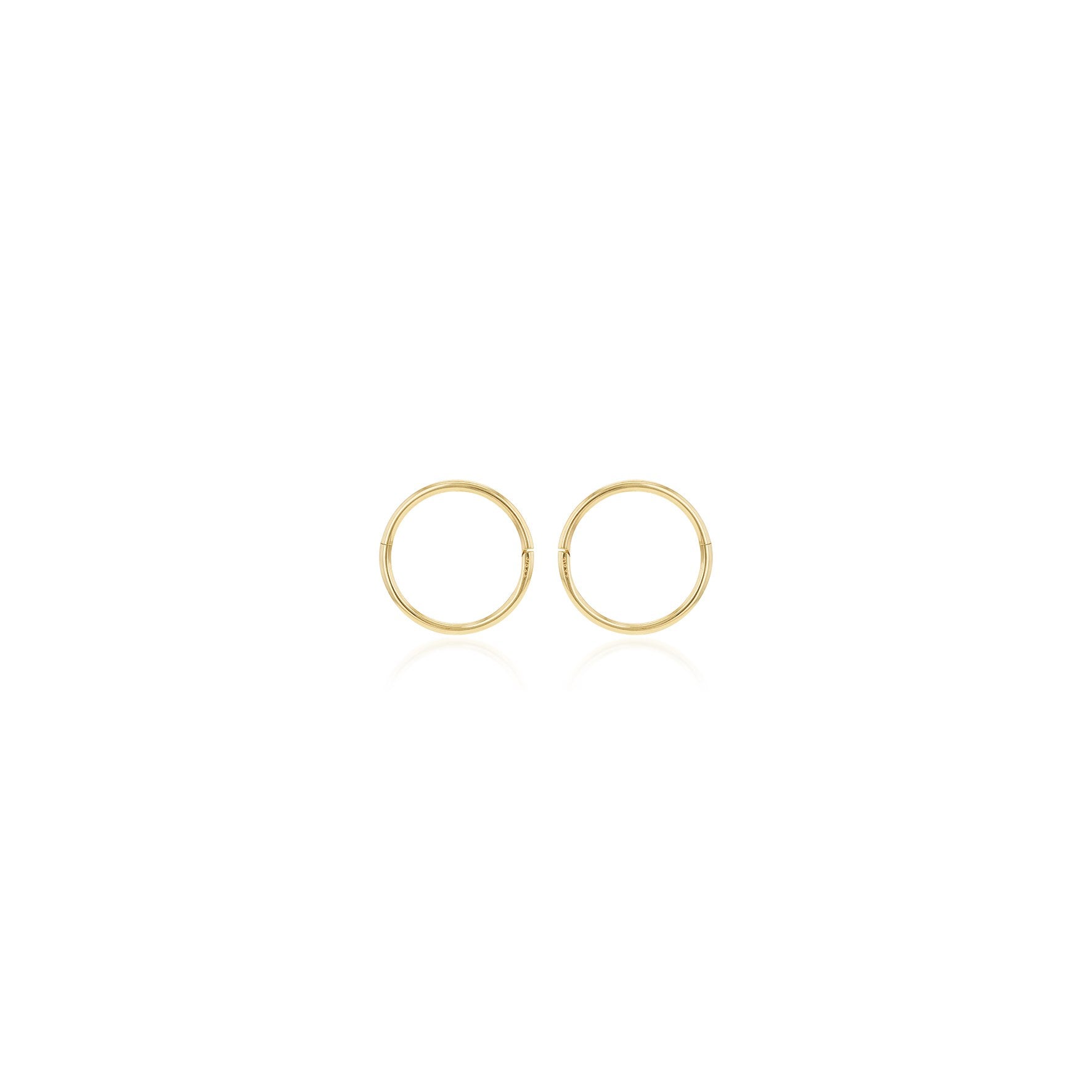 9ct Yellow Gold Hoop Earrings 8mm