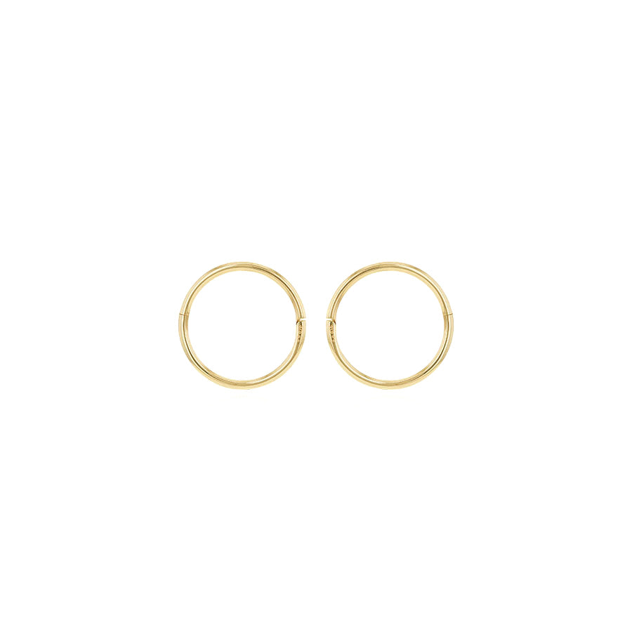 9ct Yellow Gold Hoop Earrings 8mm