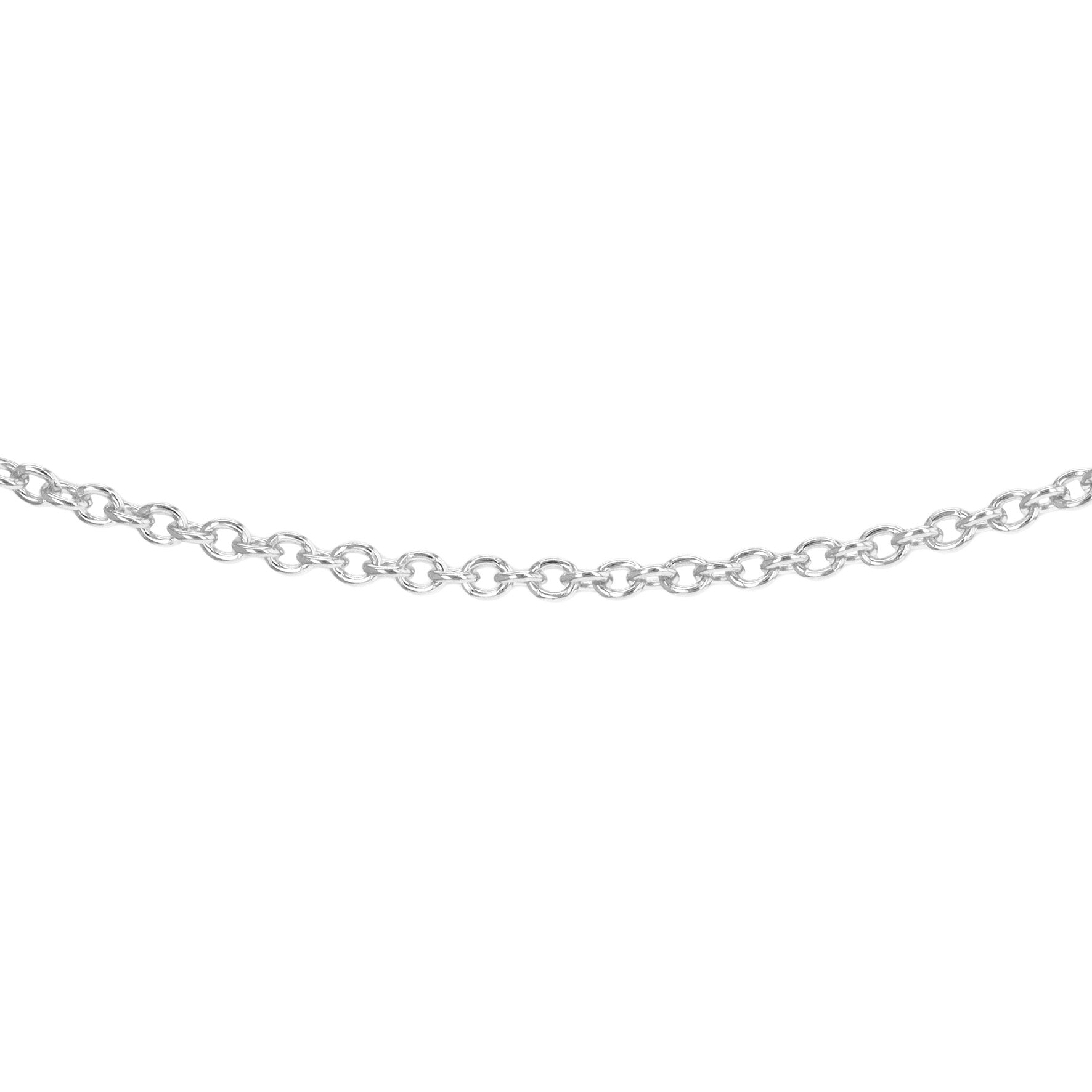9ct White Gold Trace Chain 16-18 Inch