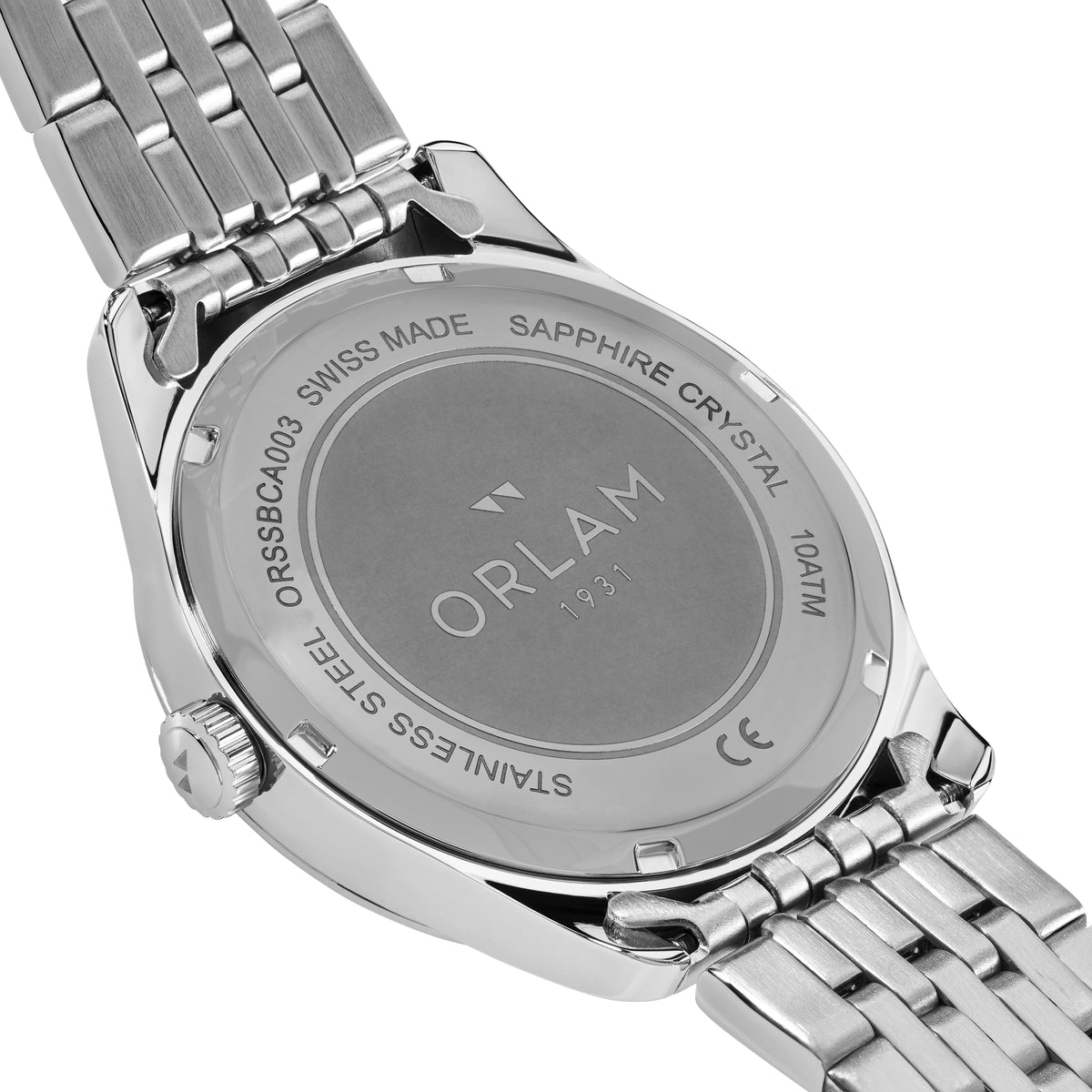 Orlam Cadence 40mm Blue Dial Stainless Steel Bracelet Quartz Mens Watch