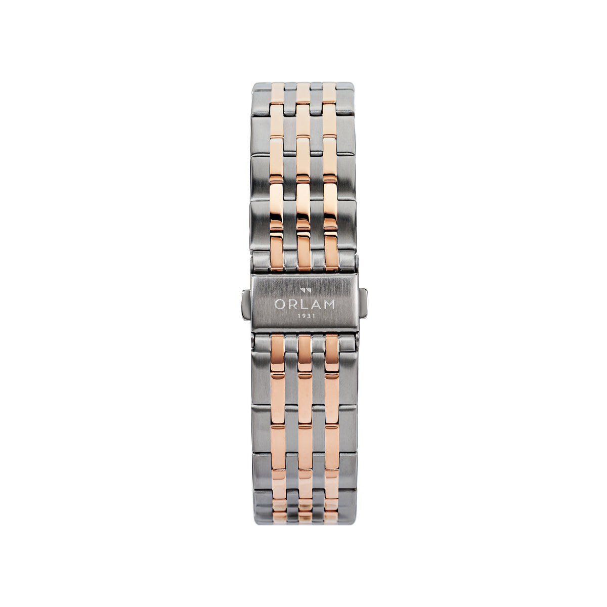 Orlam Pulse 40mm Silver Dial Two-Tone Bracelet Quartz Mens Watch
