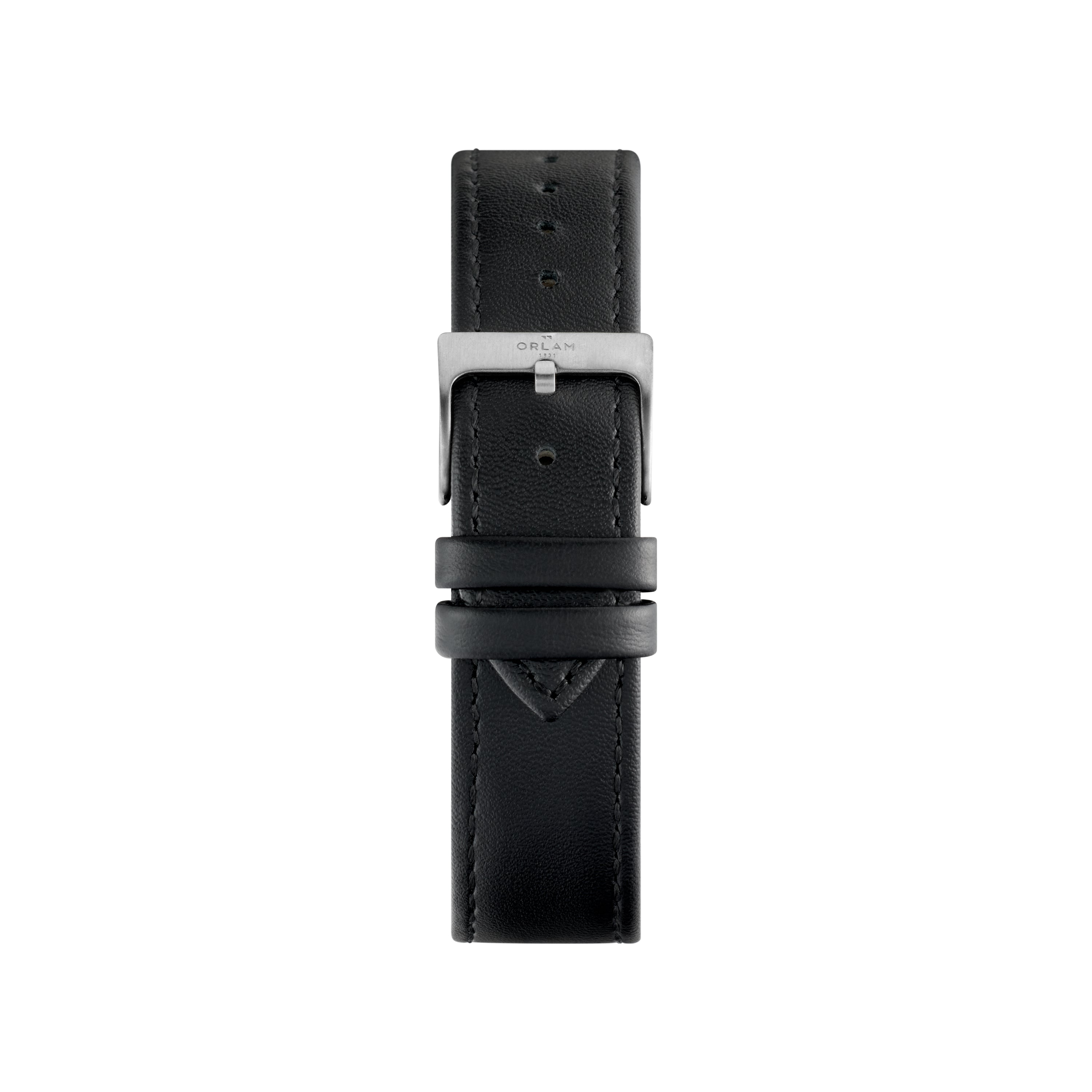 Orlam Heritage 36mm Black Octagonal Dial Black Leather Strap Quartz Mens Watch