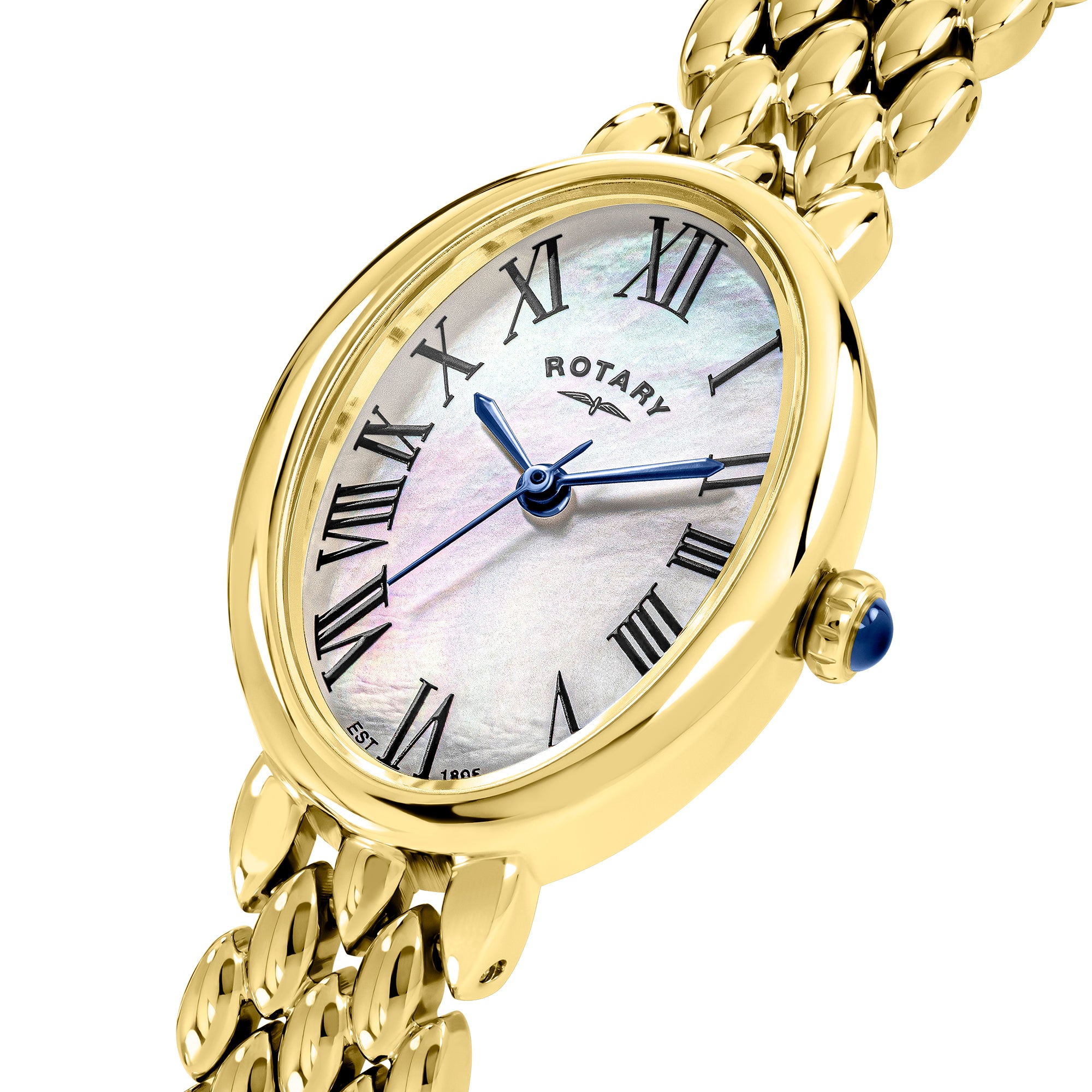 Rotary Heritage Astoria 22mm Mother of Pearl Yellow Gold PVD Bracelet Quartz Ladies Watch