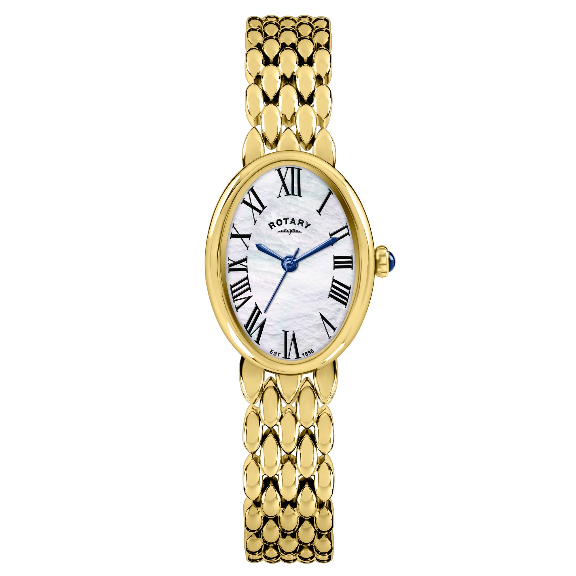 Rotary Heritage Astoria 22mm Mother of Pearl Yellow Gold PVD Bracelet Quartz Ladies Watch