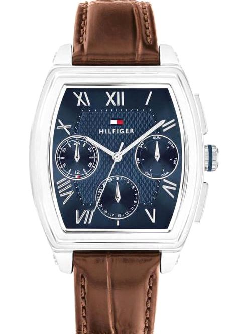 Tommy Hilfiger Gents TH-Oxford Quartz Watch 36mm Blue Dial with Brown Leather Strap