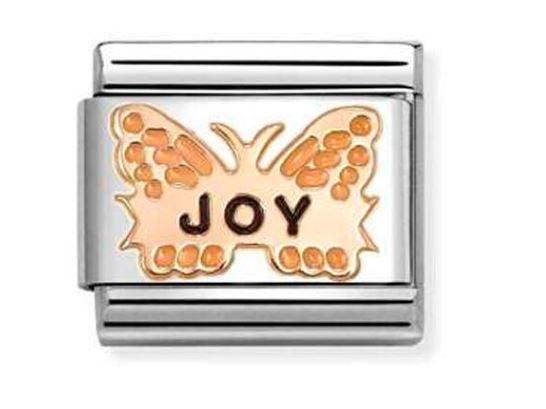 Nomination Composable Classic White Mother of Pearl Heart Charm - Stainless Steel & Rose Gold