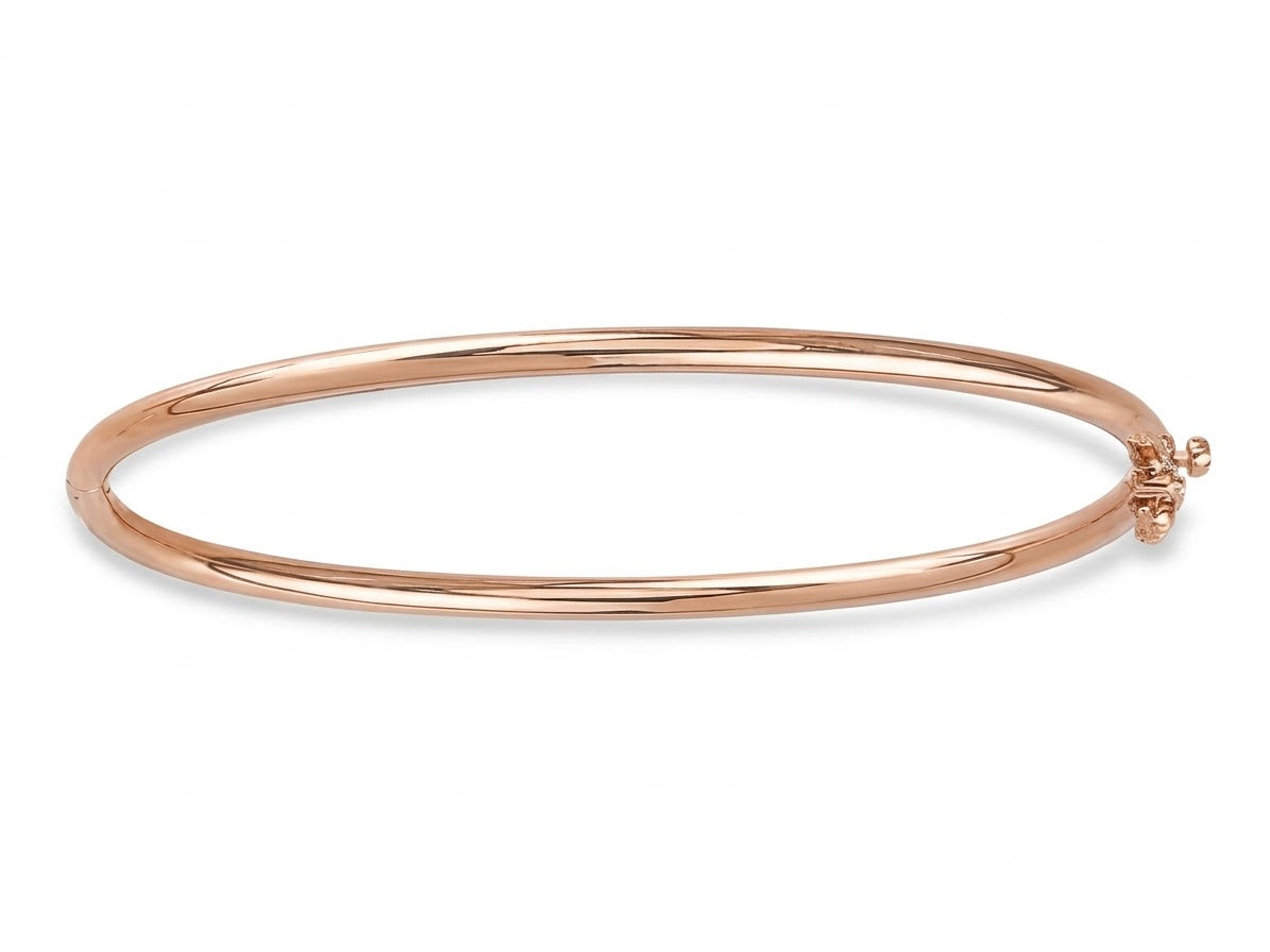 9ct Yellow Gold Hinged Hollow Bangle