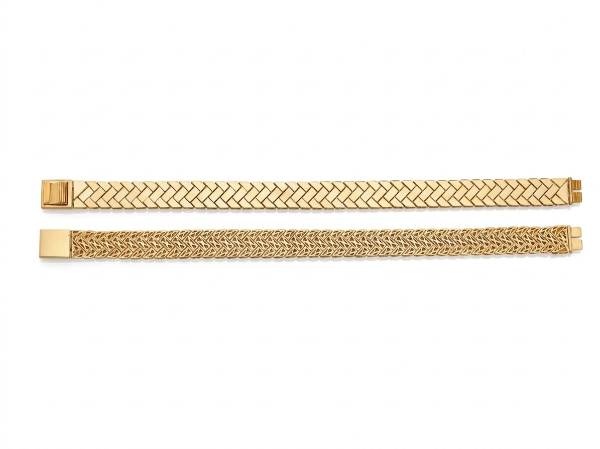 9ct Yellow Gold Herringbone Necklace 45cm