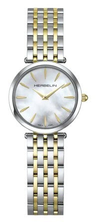 Herbelin Ladies Epsilon Quartz Watch 28mm Mother of Pearl Dial Two Tone Bracelet