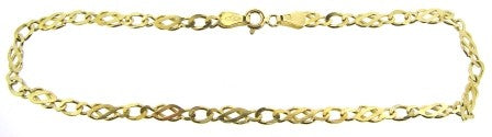 Vintage 9ct Yellow Gold Fancy Link Bracelet 9.5'