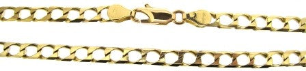 Vintage 9ct Yellow Gold Square Link Chain 23.5'
