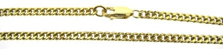 Vintage 9ct Yellow Gold Curb Link Chain 20.5'