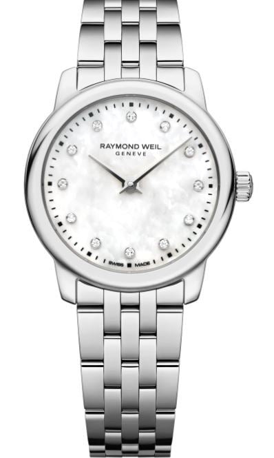 Raymond Weil Ladies Toccata Quartz Watch 24mm Mother of Pearl Dial with Lab Grown Diamond Hour Markers