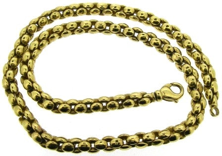 Vintage 9ct Yellow Gold Fancy Link Necklet 17.5'