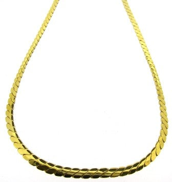 Vintage 18ct Yellow Gold Graduated Fancy Link Necklet 16'