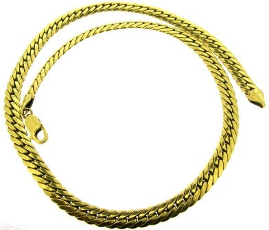 Vintage 18ct Yellow Gold Flat Link Chain 20.5'
