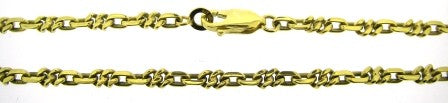 Vintage 9ct Yellow Gold Figaro Link Chain 24'