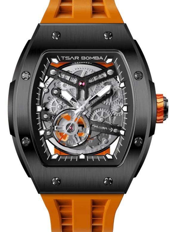 Tsar Bomba Elemental Automatic Watch TB8228A-02 – Orange Silicone Strap