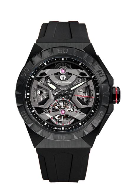 Tsar Bomba Elemental Automatic Watch TB8804A-02 – Black Silicone Strap