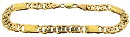 Vintage 14ct Rose Gold Fancy Link Bracelet 9'
