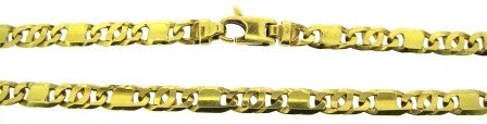 Vintage 18ct Yellow Gold Fancy Link Chain 23'