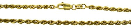 Vintage 18ct Yellow Gold Rope Link Chain 18'