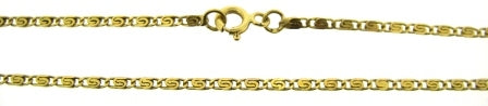 Vintage 18ct Yellow Gold Scroll Link Chain 26'