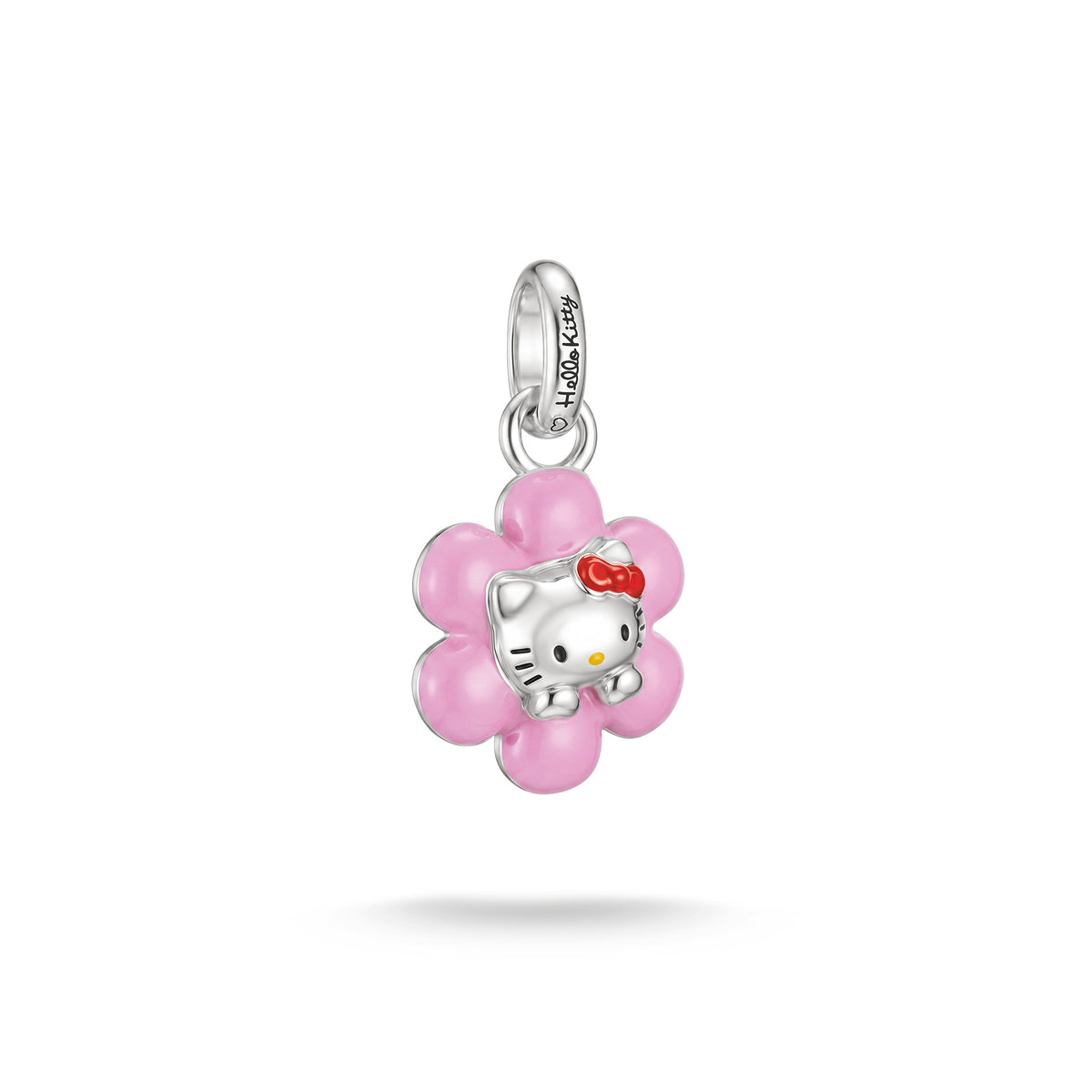 Thomas Sabo Silver Plated Hello Kitty Pink Flower Charm ? Connect