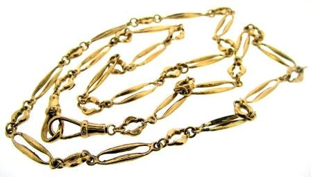 Vintage 9ct Rose Gold Fancy Link Chain 24'