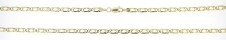 Vintage 9ct Yellow Gold Fancy Link Chain 24'