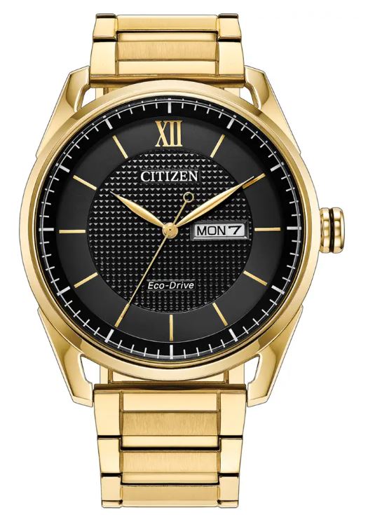 Citizen Gents CTO Day-Date Gold Tone Stainless Steel