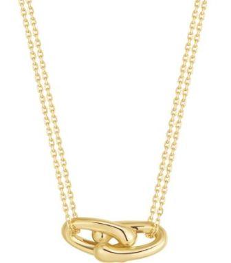 Ania Haie Gold Plated Interlocking Necklace 40-45.5cm