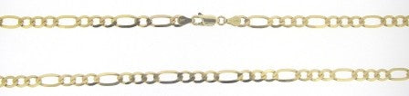 Vintage 9ct Yellow Gold Figaro Link Chain 22'