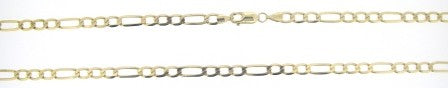 Vintage 9ct Yellow Gold Figaro Link Chain 22'
