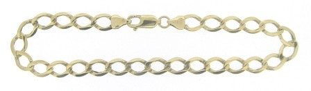 Vintage 9ct Yellow Gold Curb Link Bracelet 9.5'