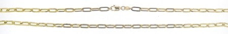 Vintage 9ct Yellow Gold Paper Link Chain 23.5'