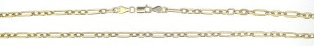 Vintage 9ct Yellow Gold Paper Link Chain 17'