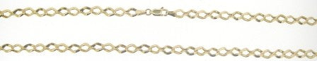 Vintage 9ct Yellow Gold Fancy Link Chain 18'