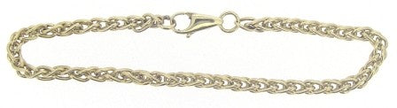 Vintage 9ct Yellow Gold Rope Link Bracelet 7'