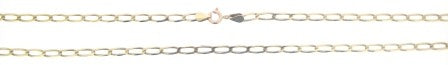 Vintage 9ct Yellow Gold Oval Curb Link Chain 28.5'