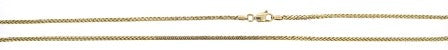 Vintage 9ct Yellow Gold Snake Chain 16'