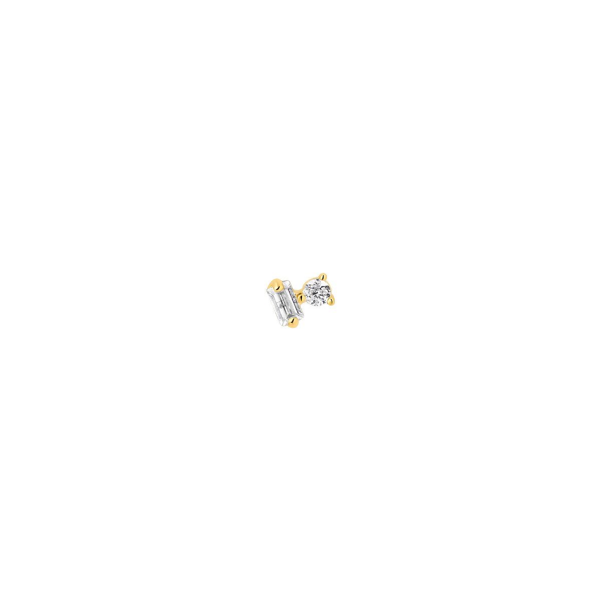 9ct Yellow Gold Cubic Zirconia Clover Earring