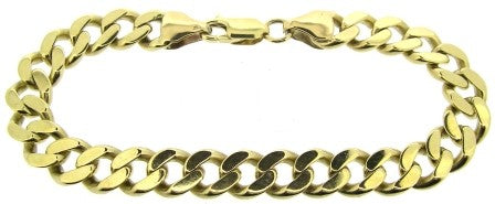 Vintage 9ct Yellow Gold Curb Link Bracelet 8'