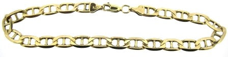 Vintage 9ct Yellow Gold Anchor Link Bracelet 9'