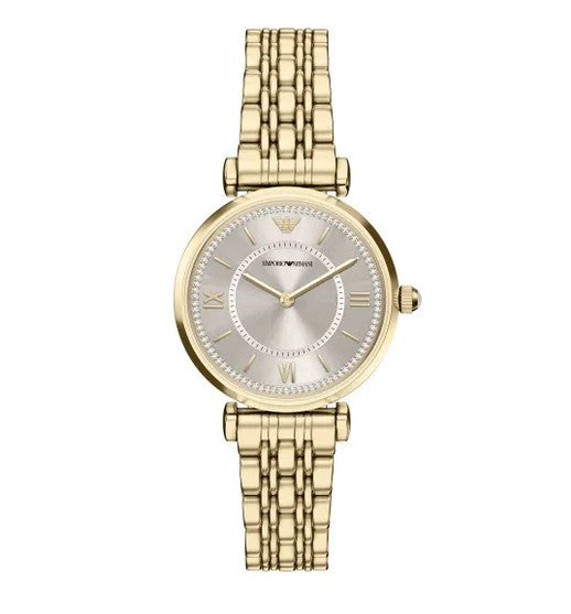 Emporio Armani Ladies Gianni T-Bar Mother of Pearl 32mm Watch