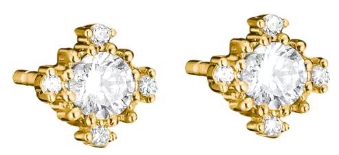 Thomas Sabo Yellow Gold Plated Cubic Zirconia Stud Earrings